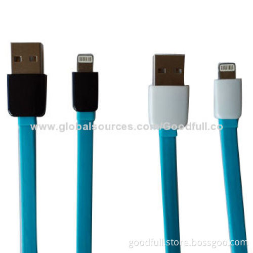 Flat USB Cables, Suitable for iPhone 5/5S, Charging and Data Transmission